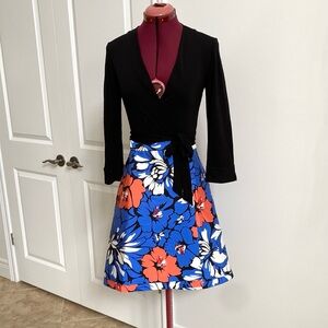 DVF Diane von Furstenberg Amelia Floral Wrap Dress Size 4